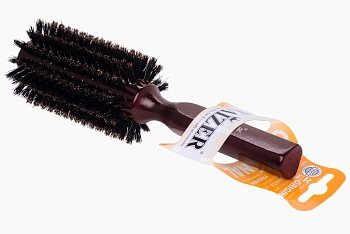 KAIZER Расческа с натуральной щетиной, деревянная, круглая, диаметр 55 мм, фото 5