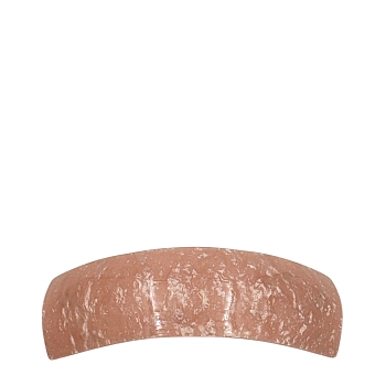 Заколка - автомат Минерал прямоугольная пудрово-розовая 3*9,5см