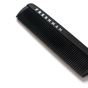 FRESHMAN Расческа для волос с хвостиком и зубчиками одинаковой длины / Collection Carbon, фото 2