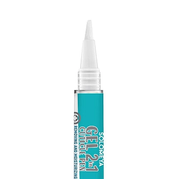 SOLOMEYA Гель 2 в 1 для удаления и увлажнения кутикулы в карандаше / Safe Cuticle Away Gel with silicon applicator 14 г, фото 2