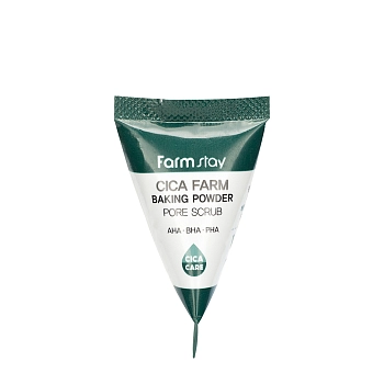 Скраб успокаивающий для лица с центеллой / Cica Farm Baking Powder Pore Scrub 7 гр