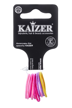 KAIZER Резинка тканевая Колечки, цвет ассорти, 25*2 мм, 10 шт, фото 2