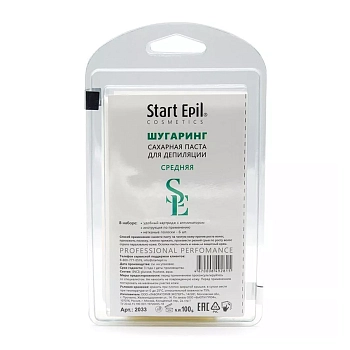 ARAVIA Professional Набор для шугаринга (сахарная паста в картридже Средняя 100 г + бумажные полоски для депиляции), фото 4