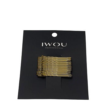 Невидимки коричневые волна 45мм 20 шт