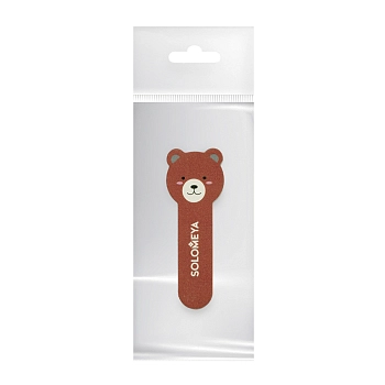 SOLOMEYA Пилка для натуральных и искусственных ногтей Медвежонок, 180/220 / Little Bear Nail File Bear 3, фото 2