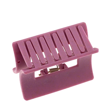 DEWAL BEAUTY Заколка-краб для волос малая, прямоугольная, ягодная 1 шт, фото 2