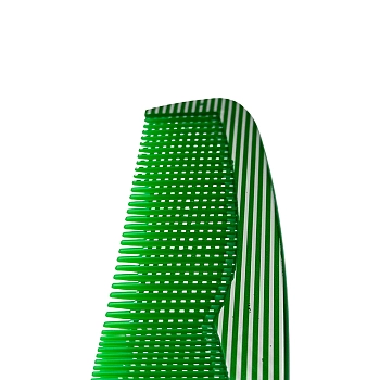 IWOU PROFESSIONAL Расческа комбинированная зеленая с серебром 21см/SHUMEIJIA, фото 2