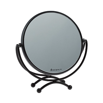 Зеркало настольное, в черной металлической оправе, 18,5 х 19 см