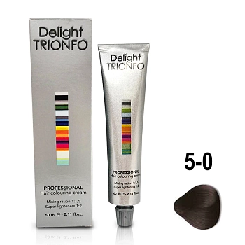 CONSTANT DELIGHT 5-0 крем-краска стойкая для волос, светло-коричневый натуральный / Delight TRIONFO 60 мл, фото 2