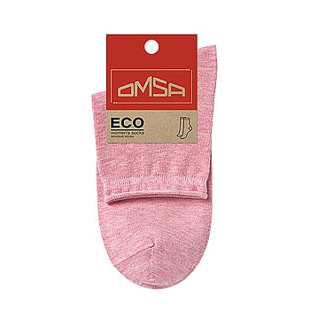 Носки с люрексом, борт руликом, Rosa Melange 35-38 / ECO 256
