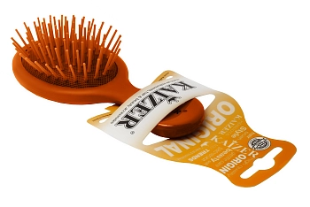 KAIZER Расческа массажная малая, пластик, оранжевая, фото 5