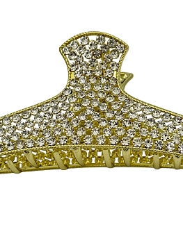 IWOU PROFESSIONAL Краб для волос Паутина из страз золото 4,5*9см, фото 3