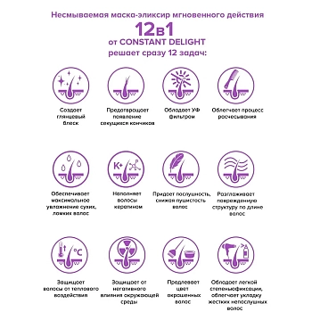 CONSTANT DELIGHT Эликсир для волос 12 в 1 / Ricostruzione 200 мл, фото 4