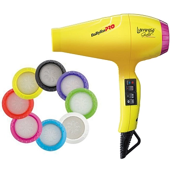 BABYLISS PRO Фен Bab Luminoso Giallo ionic 2100W BAB6350IYE, фото 2