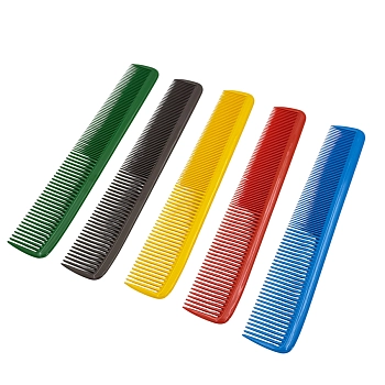 IWOU PROFESSIONAL Расческа комбинированная желтая 19,5см, фото 2