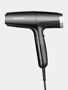 BABYLISS PRO Фен BaByliss PRO Falco Black/Silver, 2000Вт, 2 насадки, фото 2