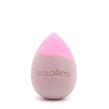 SOLOMEYA Спонж для макияжа меняющий цвет Капля, коричнево-розовый / Color Changing Drop blending sponge Taupe-Rose 1 шт, фото 3
