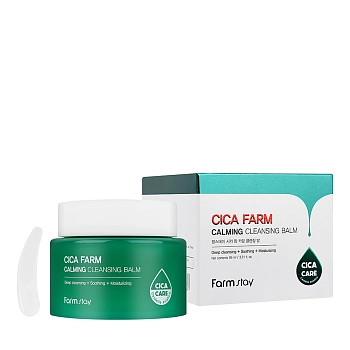 FARMSTAY Бальзам гидрофильный для снятия макияжа успокаивающий кожу / Cica Farm Calming Cleansing Balm 95 мл, фото 2