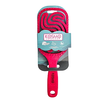 KOSMO SHTUCHKI Расческа KosmoShtuchki продувная широкая коралл, цветной микс, фото 2