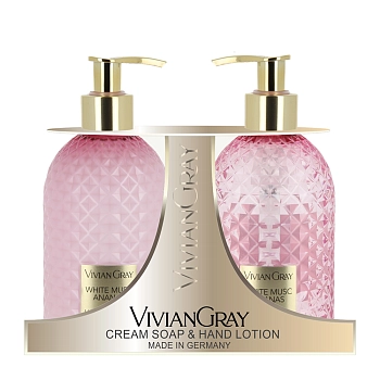 Набор для рук Белый мускус и ананас (крем-мыло 300 мл + лосьон 300 мл) Vivian Gray Set White Musc & Ananas