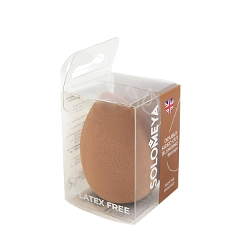 SOLOMEYA Спонж для макияжа с двойным срезом, кофе мокка / Solomeya Double-Sided Cut blending sponge Mocha Mousse 1 шт, фото 2