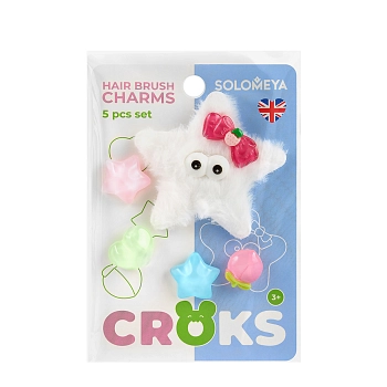 Набор украшений для расчески, Пушистое настроение / Set of charms for hair brush, Fluffy mood, 5 шт