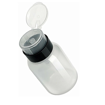 Дозатор с помпой для жидкости, прозрачный пластик 200 мл