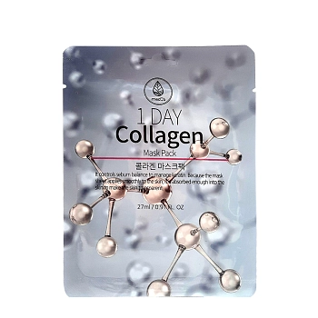 Маска тканевая с коллагеном / Med B 1 Day Collagen Mask Pack 27 мл