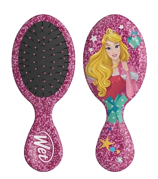 WET BRUSH Щетка для спутанных волос мини, Дисней Аврора / MINI DETANGLER DISNEY GLITTER BALL AURORA, фото 3