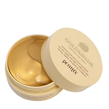 PETITFEE Патчи гидрогелевые с коллоидным золотом и муцином улитки для области вокруг глаз / Eye patch 60 шт, фото 5