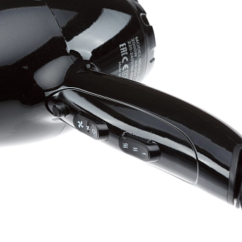 DEWAL PROFESSIONAL Фен Midnight черный, ионизация, 2 насадки, 2000 Вт, фото 3