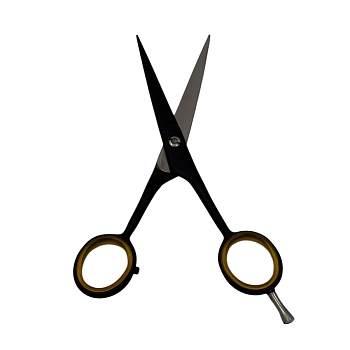 IWOU PROFESSIONAL Ножницы парикмахерские прямые 6,0 черные с золотыми ручками, фото 2