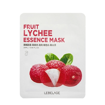 Маска тканевая для лица с экстрактом личи / Lebelage Fruit Lychee Essence Mask 25 мл