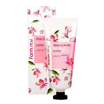 FARMSTAY Крем для рук с экстрактом вишневого цвета / PINK FLOWER BLOOMING HAND CREAM CHERRY BLOSSOM 100 мл, фото 2