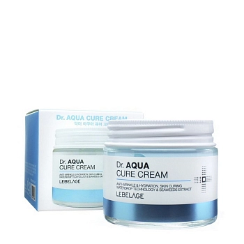 LEBELAGE Крем для обезвоженной кожи лица с экстрактом водорослей / Lebelage Dr.Aqua Cure Cream 70 мл, фото 2