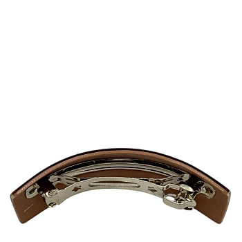 IWOU PROFESSIONAL Заколка - автомат Минерал прямоугольная янтарная 3*9,5см, фото 3