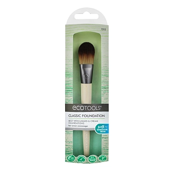 ECOTOOLS Кисть для тональной основы / Classic Foundation Brush, фото 4