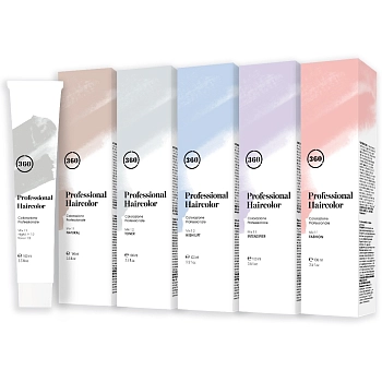 360 HAIR PROFESSIONAL 10.0 краситель перманентный для волос, платиновый блондин / Permanent Haircolor 100 мл, фото 2