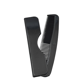 Расческа карманная 12,5 см черная с чехлом