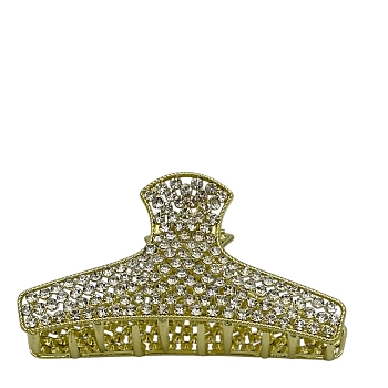 IWOU PROFESSIONAL Краб для волос Паутина из страз золото 4,5*9см, фото 2