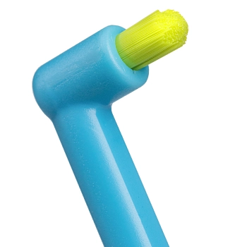 REVYLINE Щетка зубная монопучковая, голубая с салатовой щетиной / SM1000 Single, фото 2