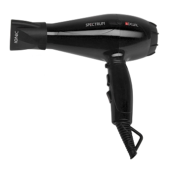 DEWAL PROFESSIONAL Фен Spectrum черный, ионизация, 2 насадки, 2200 Вт, фото 2