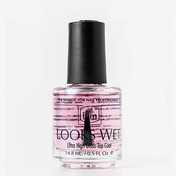 INM Покрытие верхнее с эффектом мокрого лака / Looks Weet 15 мл, фото 3