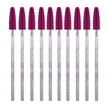 Щеточки для ресниц и бровей одноразовые розовые с глиттером / INNOVATOR COSMETICS 10 шт