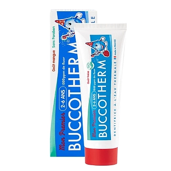 BUCCOTHERM Гель-паста зубная детская от 2 до 6 лет с клубничным вкусом и термальной водой / BUCCOTHERM 50 мл, фото 3
