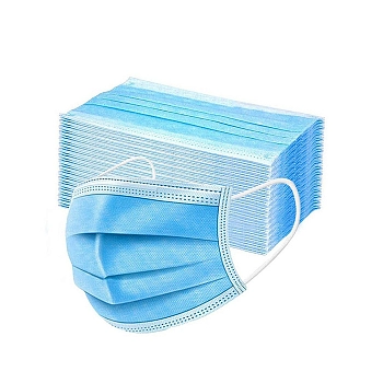 LEVANTA Маска медицинская 3-х слойная одноразовая голубая 10 шт, фото 3