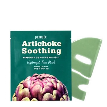 PETITFEE Маска гидрогелевая освежающая с экстрактом артишока для лица / Artichoke Soothing Hydrogel Face Mask 32 гр, фото 2
