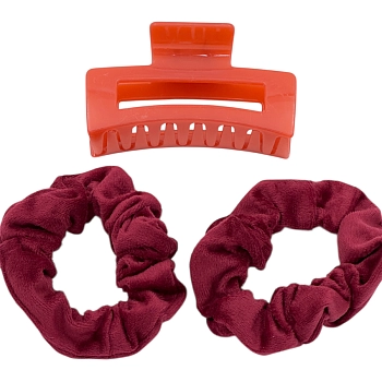 IWOU PROFESSIONAL Набор для волос (краб+бигуди текстильные ленты+резинки 2 шт), фото 4