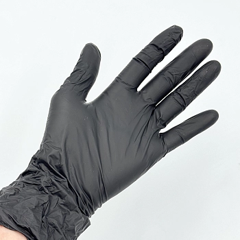 IWOU PROFESSIONAL Перчатки вин-нитр S черные/ Wally Plastic 100 шт, фото 3