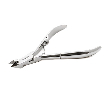 KAIZER Кусачки маникюрные, однопружинные, ручная алмазная заточка, серебро, фото 2